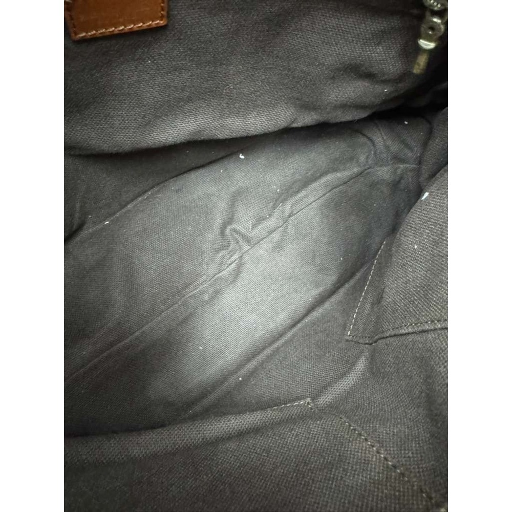 Vintage Burberry London Women' s Canvas Leather Trim Top Handle Bag‎ Navy Blue - Picture 8 of 16